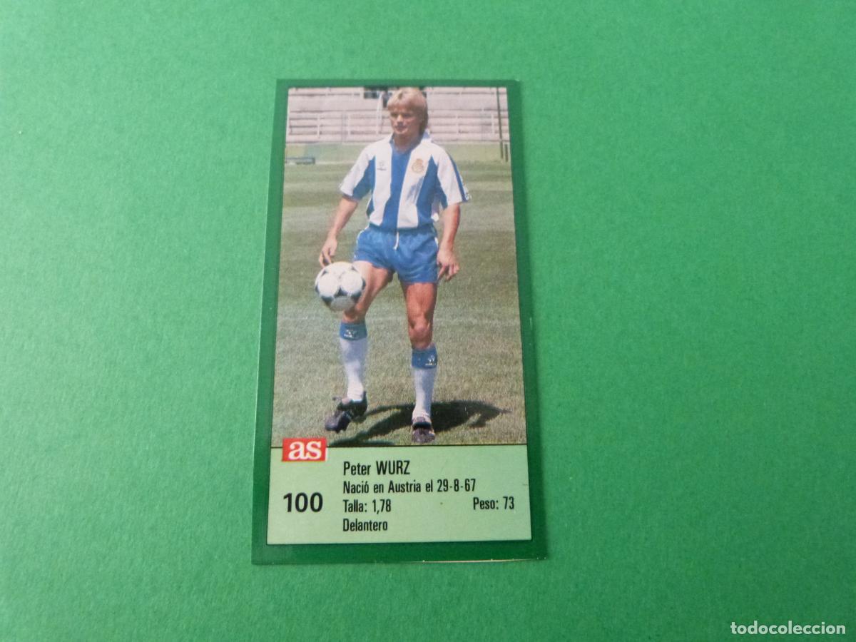 Cromos de f&uacute;tbol: CROMO FUTBOL WURZ R.C.D.ESPA&Ntilde;OL RECORTADO N&ordm; 100 ASES DE LA LIGA 1988-1989/88-89 DIARIO AS