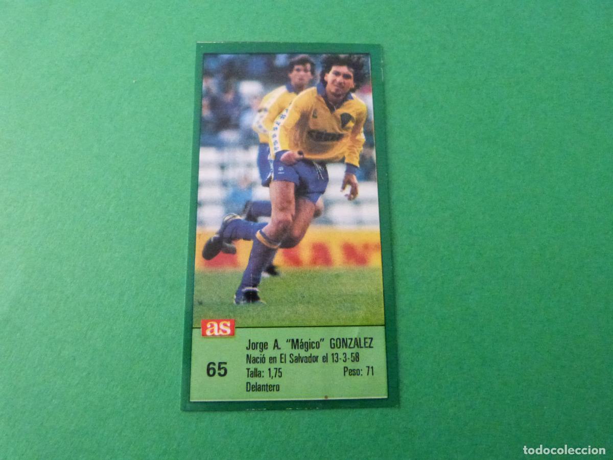 Cromos de f&uacute;tbol: CROMO FUTBOL MAGICO GONZALEZ CADIZ C.F. RECORTADO N&ordm; 65 ASES DE LA LIGA 1988-1989/88-89 DIARIO AS