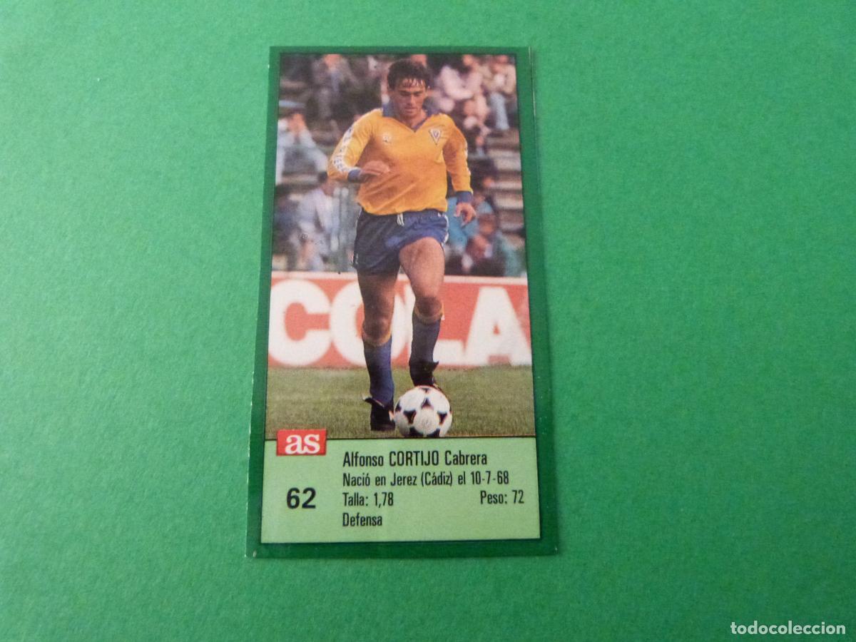 Cromos de f&uacute;tbol: CROMO FUTBOL CORTIJO CADIZ C.F. RECORTADO N&ordm; 62 ASES DE LA LIGA 1988-1989/88-89 DIARIO AS