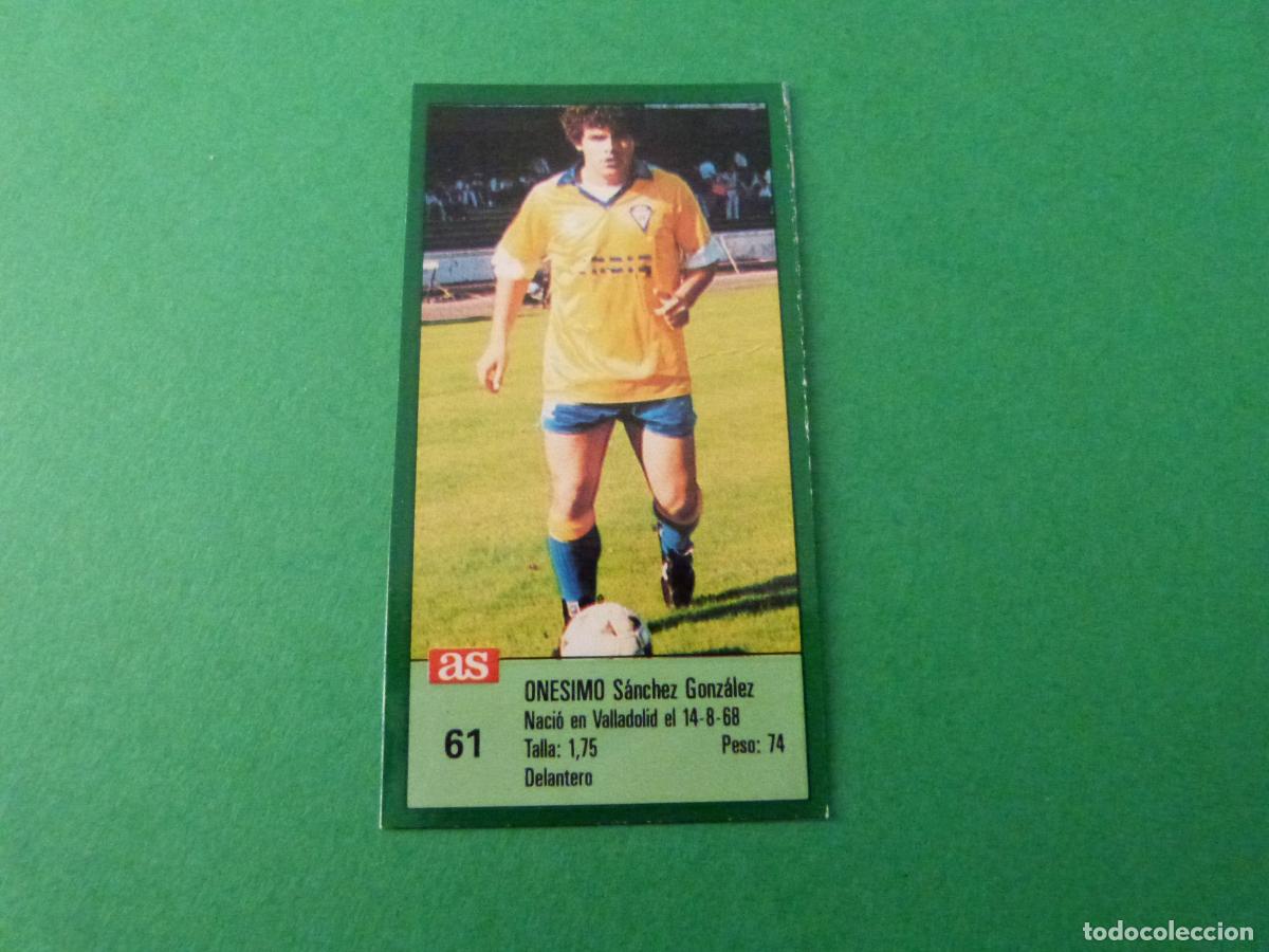 Cromos de f&uacute;tbol: CROMO FUTBOL ONESIMO CADIZ C.F. RECORTADO N&ordm; 61 ASES DE LA LIGA 1988-1989/88-89 DIARIO AS