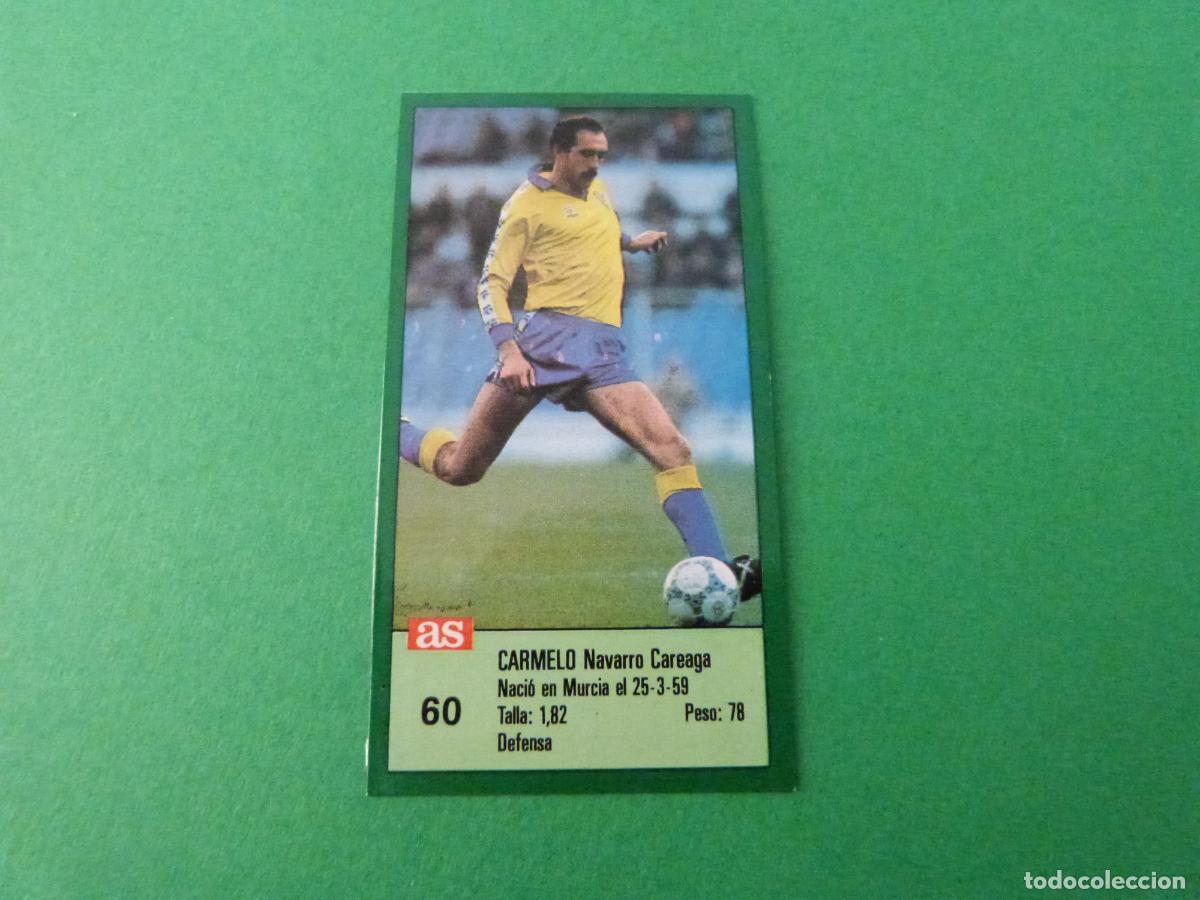Cromos de f&uacute;tbol: CROMO FUTBOL CARMELO CADIZ C.F. RECORTADO N&ordm; 60 ASES DE LA LIGA 1988-1989/88-89 DIARIO AS