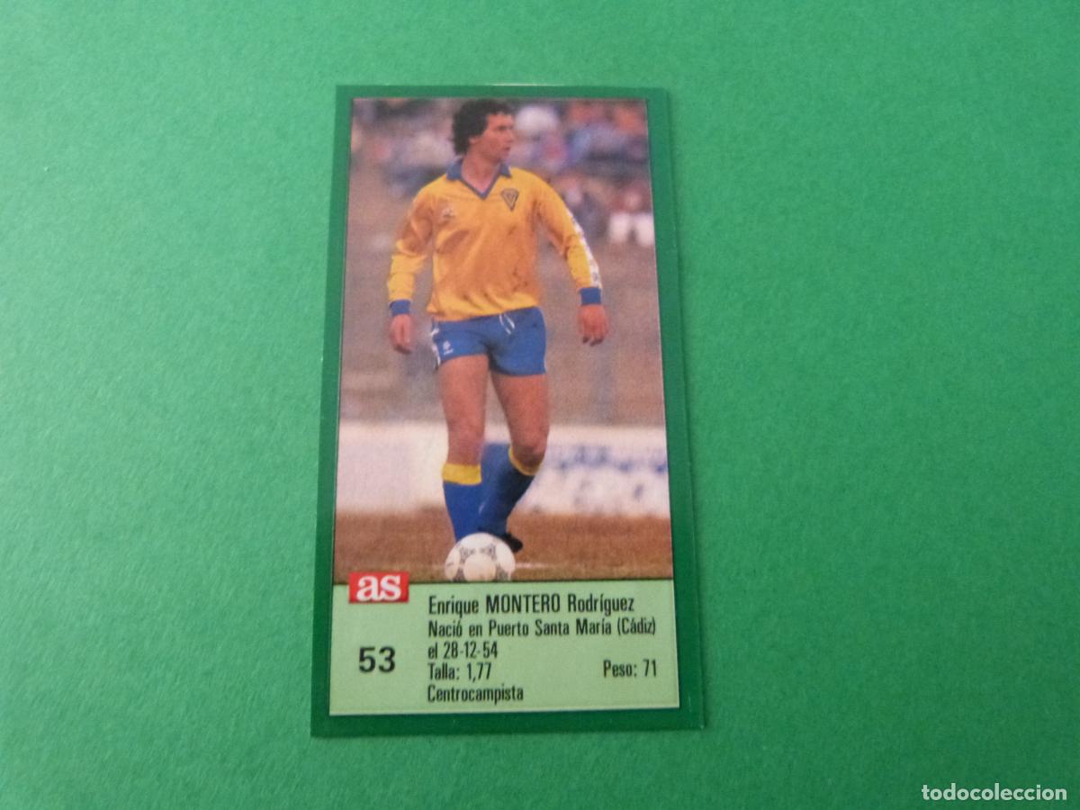 Cromos de f&uacute;tbol: CROMO FUTBOL MONTERO CADIZ C.F. RECORTADO N&ordm; 53 ASES DE LA LIGA 1988-1989/88-89 DIARIO AS