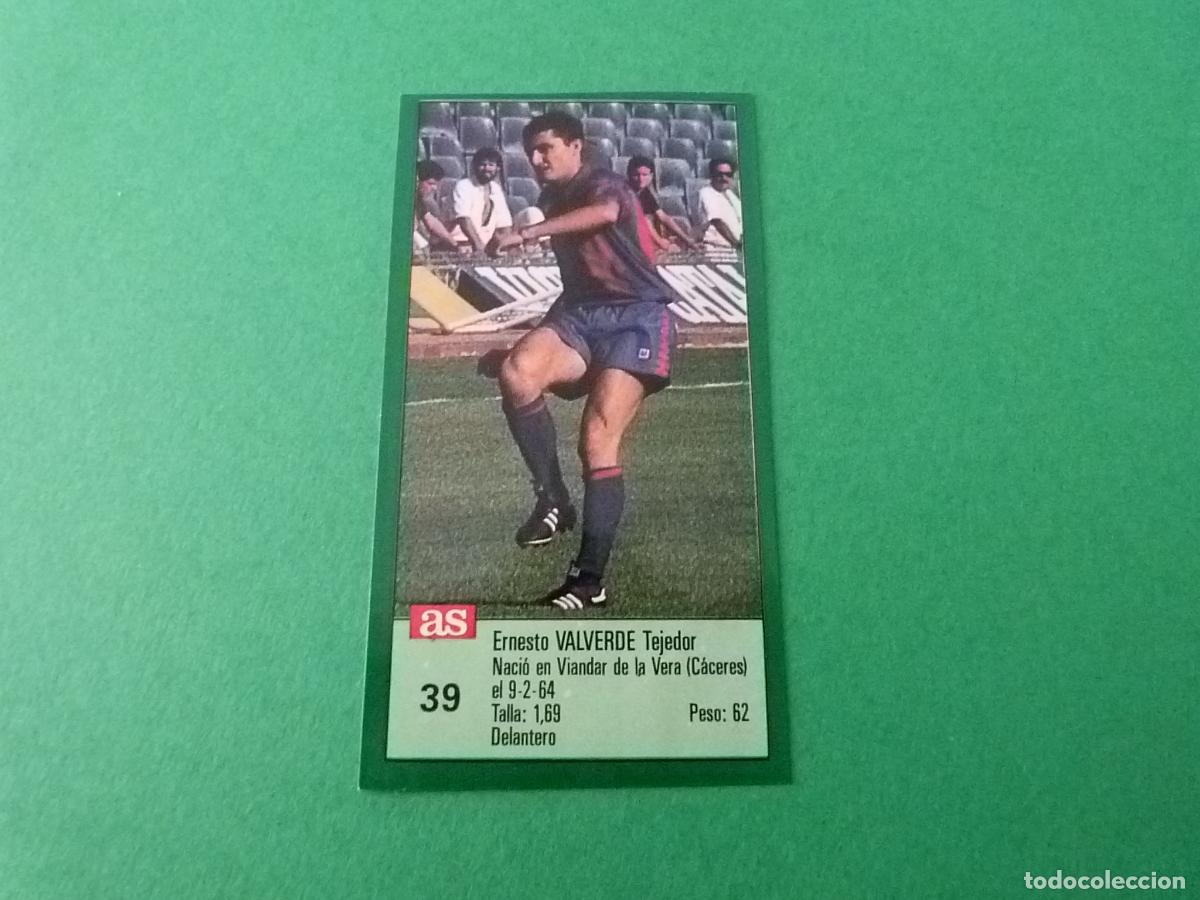 Cromos de f&uacute;tbol: CROMO FUTBOL VALVERDE F.C.BARCELONA RECORTADO N&ordm; 39 ASES DE LA LIGA 1988-1989/88-89 DIARIO AS