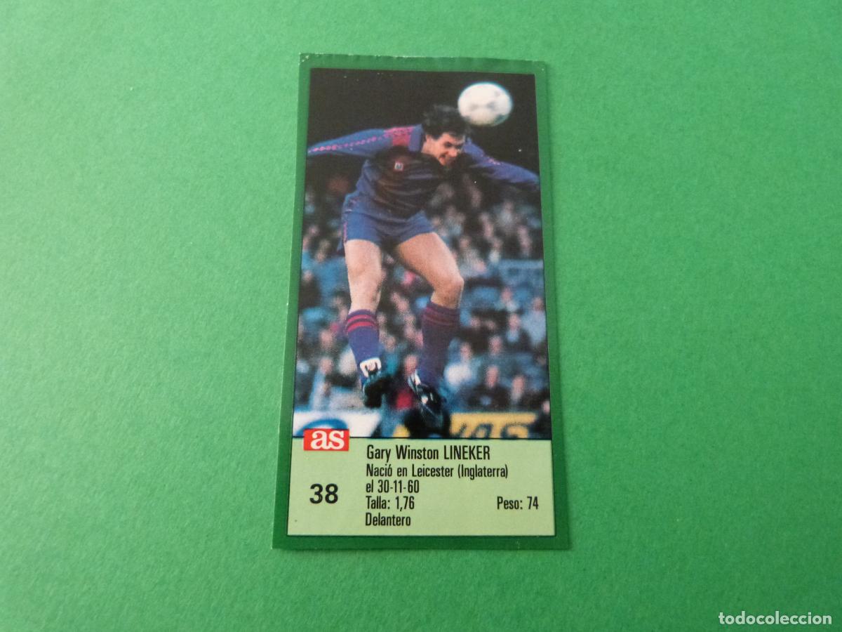 Cromos de f&uacute;tbol: CROMO FUTBOL LINEKER F.C.BARCELONA RECORTADO N&ordm; 38 ASES DE LA LIGA 1988-1989/88-89 DIARIO AS