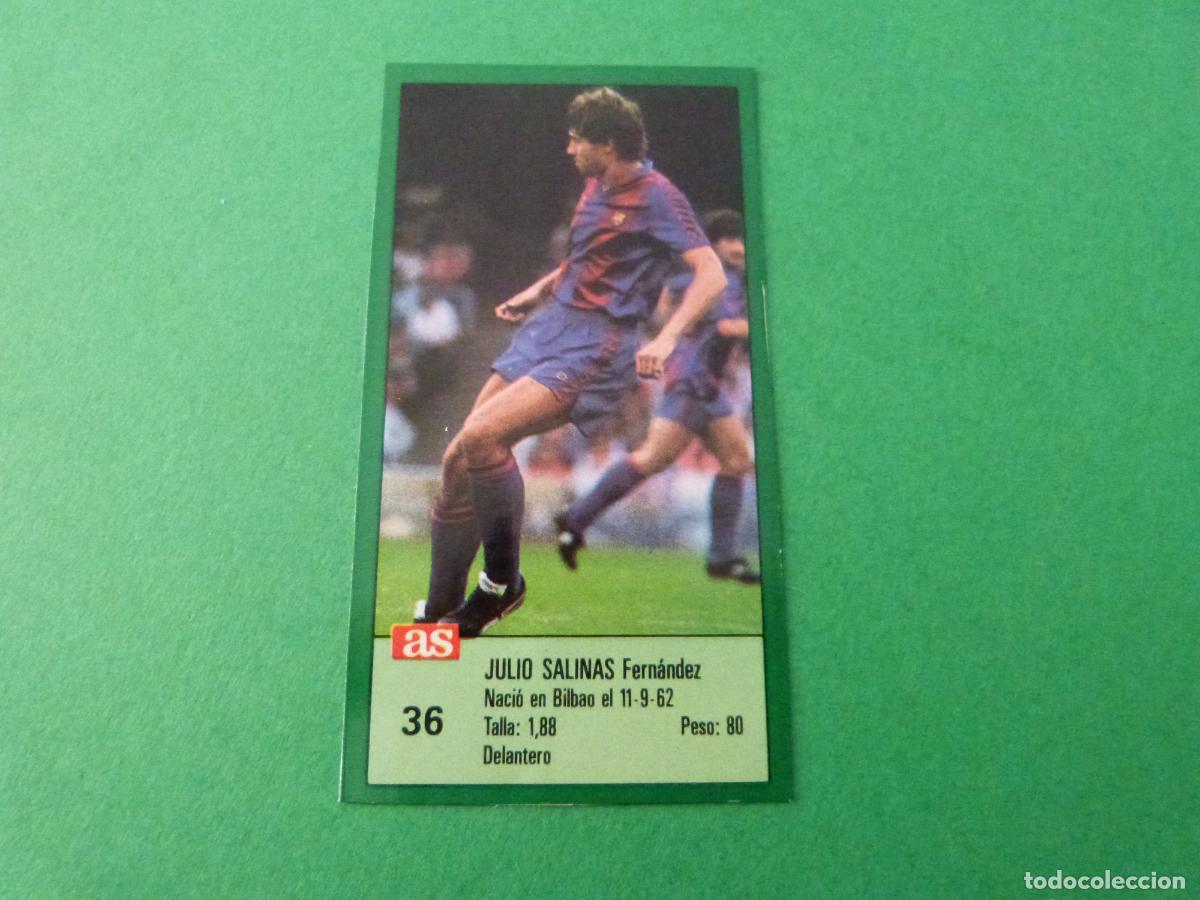 Cromos de f&uacute;tbol: CROMO FUTBOL JULIO SALINAS F.C.BARCELONA RECORTADO N&ordm; 36 ASES DE LA LIGA 1988-1989/88-89 DIARIO AS