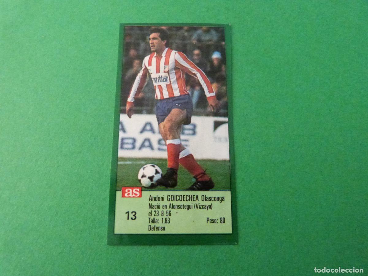 Cromos de f&uacute;tbol: CROMO FUTBOL GOICOECHEA ATLETICO DE MADRID RECORTADO N&ordm; 13 ASES DE LA LIGA 1988-1989/88-89 DIARIO AS