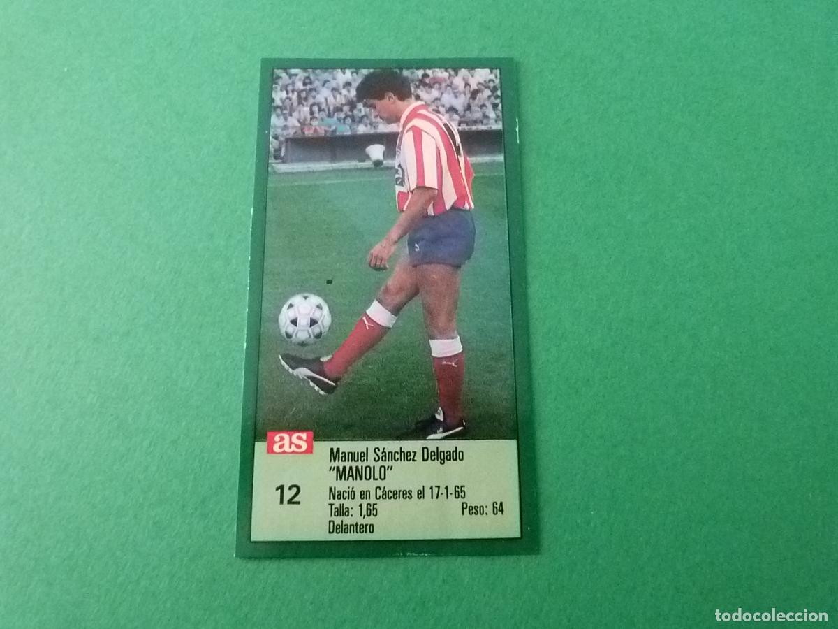 Cromos de f&uacute;tbol: CROMO FUTBOL MANOLO ATLETICO DE MADRID RECORTADO N&ordm; 12 ASES DE LA LIGA 1988-1989/88-89 DIARIO AS