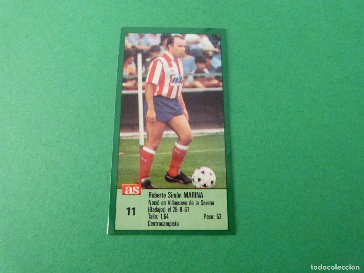 Cromos de Futebol: CROMO FUTBOL MARINA ATLETICO DE MADRID RECORTADO N&ordm; 11 ASES DE LA LIGA 1988-1989/88-89 DIARIO AS