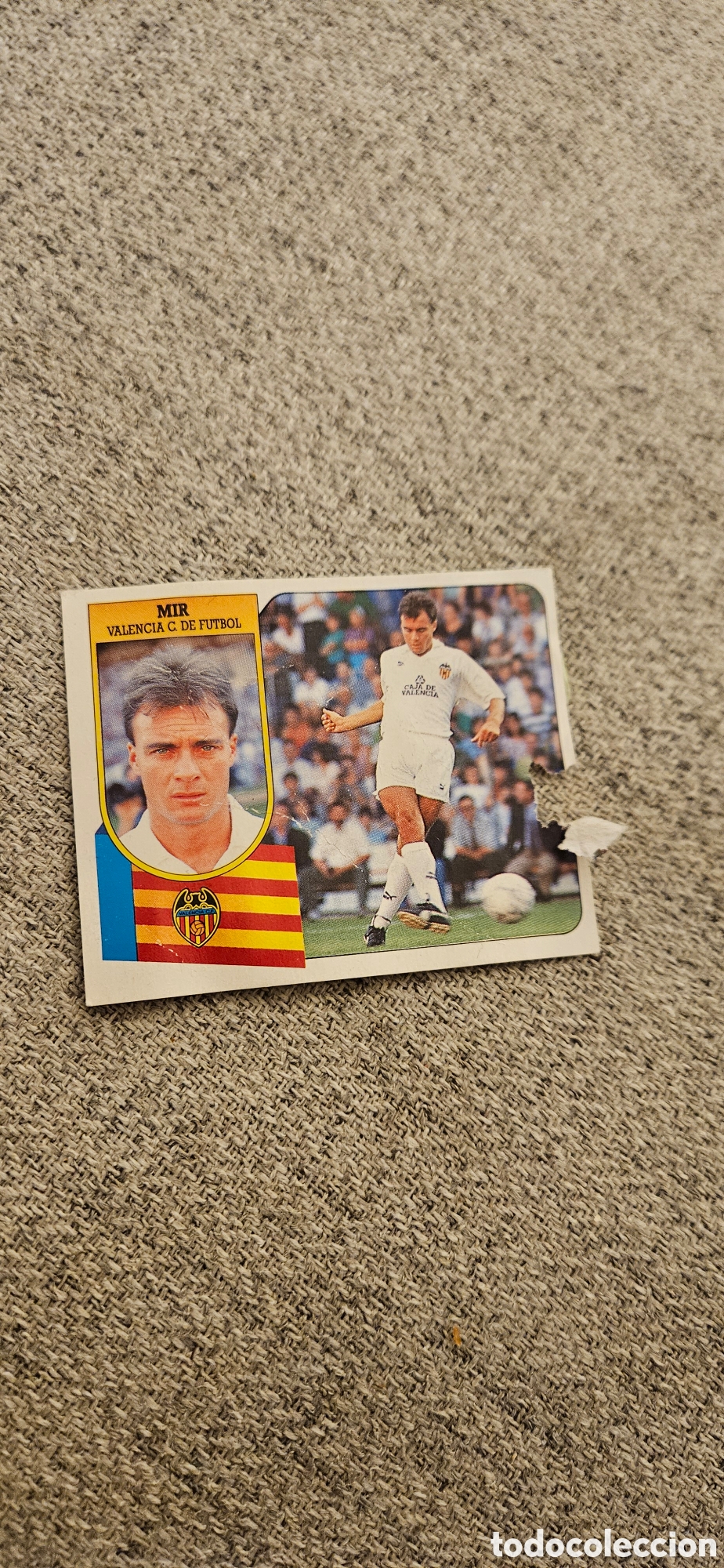Cromos de f&uacute;tbol: Mir coloca Valencia este 1991 1992 91 92 despegado