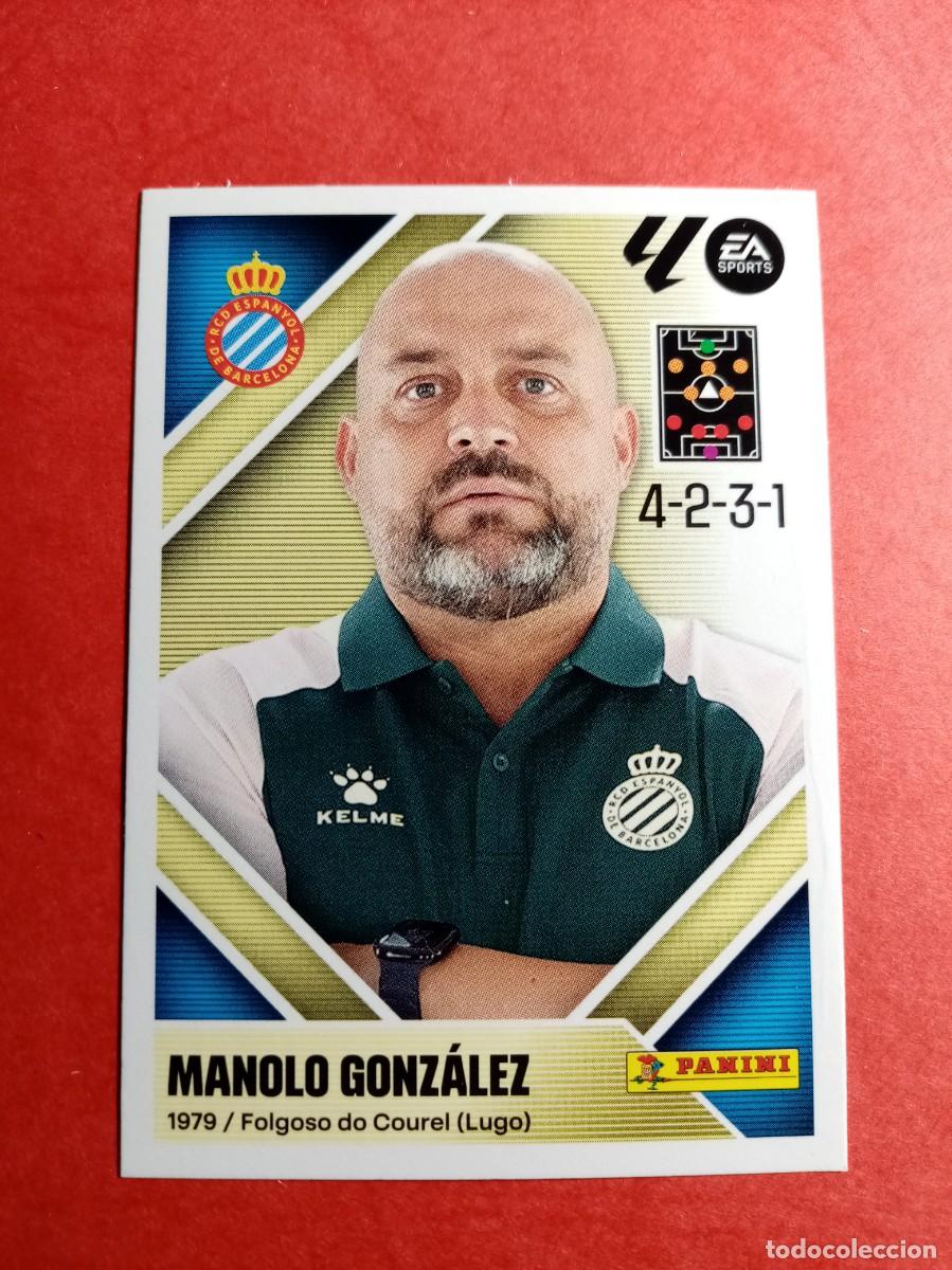 Cromos de f&uacute;tbol: N&ordm; 2 MANOLO GONZALEZ, ENTRENADOR, RCD ESPANYOL, LIGA ESTE 2026 2027 26 27 PANINI