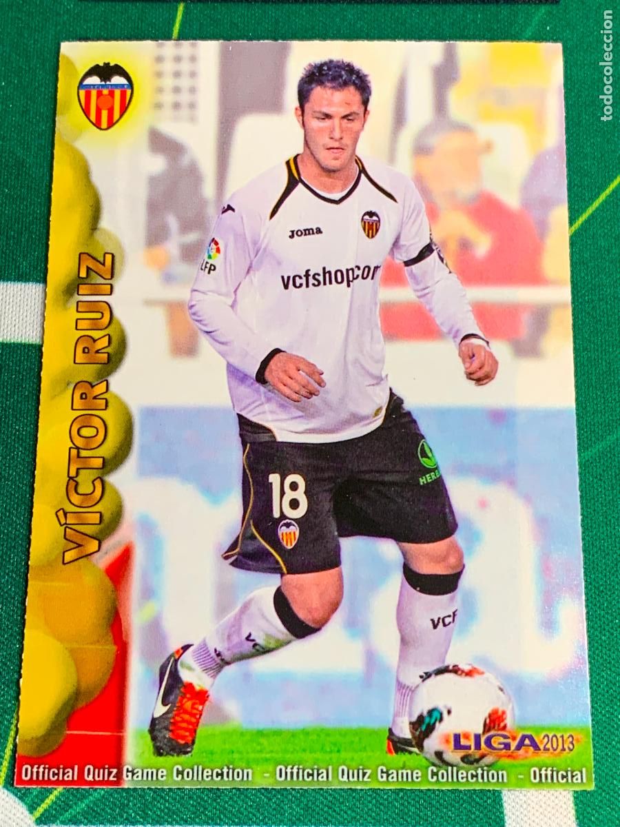 Cromos de f&uacute;tbol: 64 V&iacute;ctor Ru&iacute;z Valencia Base card MUNDICROMO LIGA FUTBOL QUIZ GAME 2012 2013 12 13