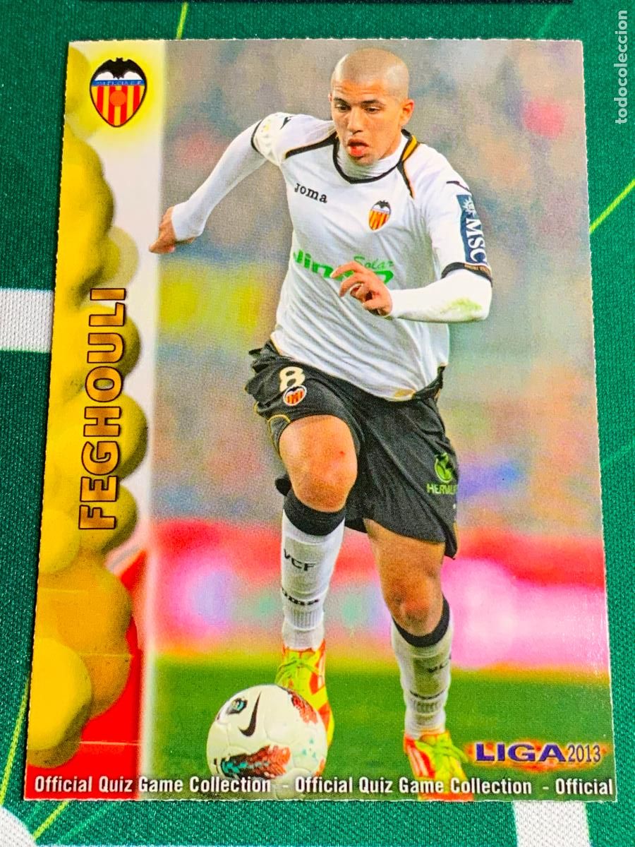 Cromos de f&uacute;tbol: 72 Feghouli Valencia Base card MUNDICROMO LIGA FUTBOL QUIZ GAME 2012 2013 12 13