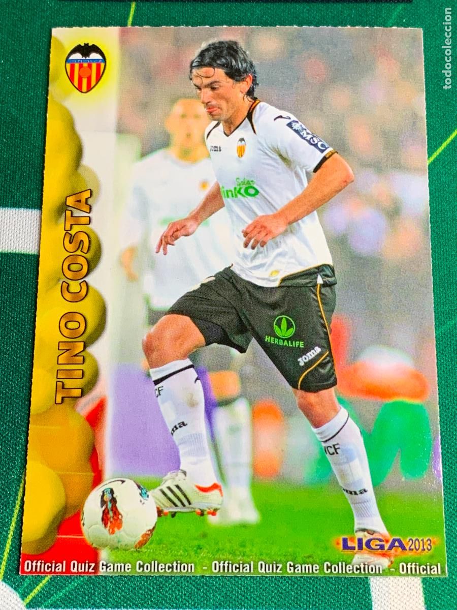Cromos de f&uacute;tbol: 68 Tino Costa Valencia Base card MUNDICROMO LIGA FUTBOL QUIZ GAME 2012 2013 12 13