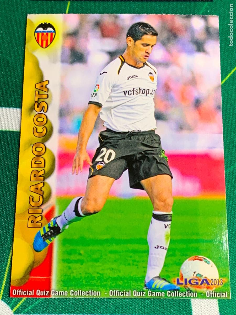 Cromos de f&uacute;tbol: 60 Ricardo Costa Valencia Base card MUNDICROMO LIGA FUTBOL QUIZ GAME 2012 2013 12 13