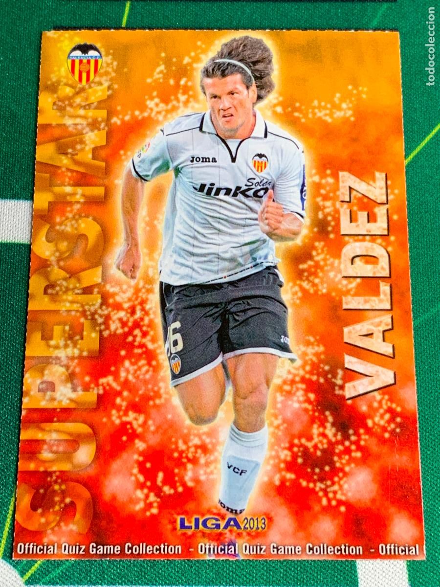 Cromos de f&uacute;tbol: 78 Nelson Valdez Valencia Superstar MUNDICROMO LIGA FUTBOL QUIZ GAME 2012 2013 12 13