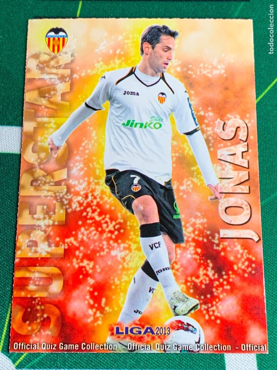 Cromos de f&uacute;tbol: 80 Jonas Valencia Superstar MUNDICROMO LIGA FUTBOL QUIZ GAME 2012 2013 12 13