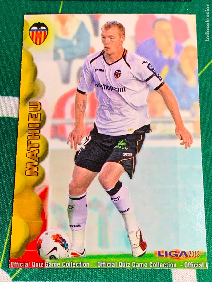 Cromos de f&uacute;tbol: 62 J&eacute;r&eacute;my Mathieu Valencia Base card MUNDICROMO LIGA FUTBOL QUIZ GAME 2012 2013 12 13