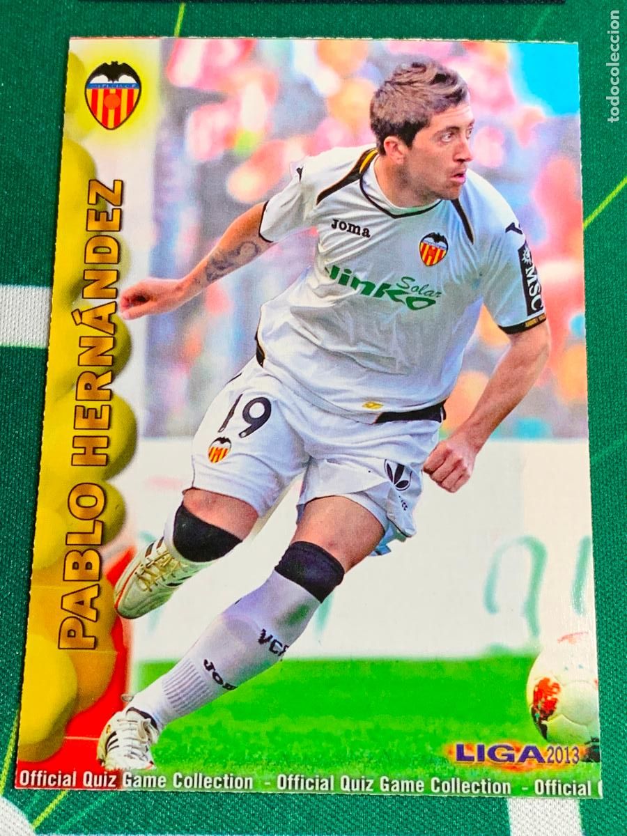 Cromos de f&uacute;tbol: 71a Pablo Hern&aacute;ndez Valencia Base card MUNDICROMO LIGA FUTBOL QUIZ GAME 2012 2013 12 13