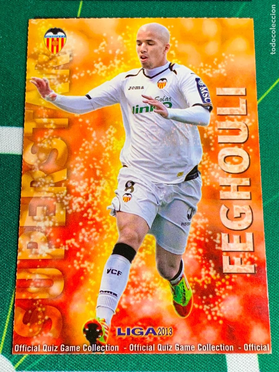 Cromos de f&uacute;tbol: 79 Feghouli Valencia Superstar MUNDICROMO LIGA FUTBOL QUIZ GAME 2012 2013 12 13