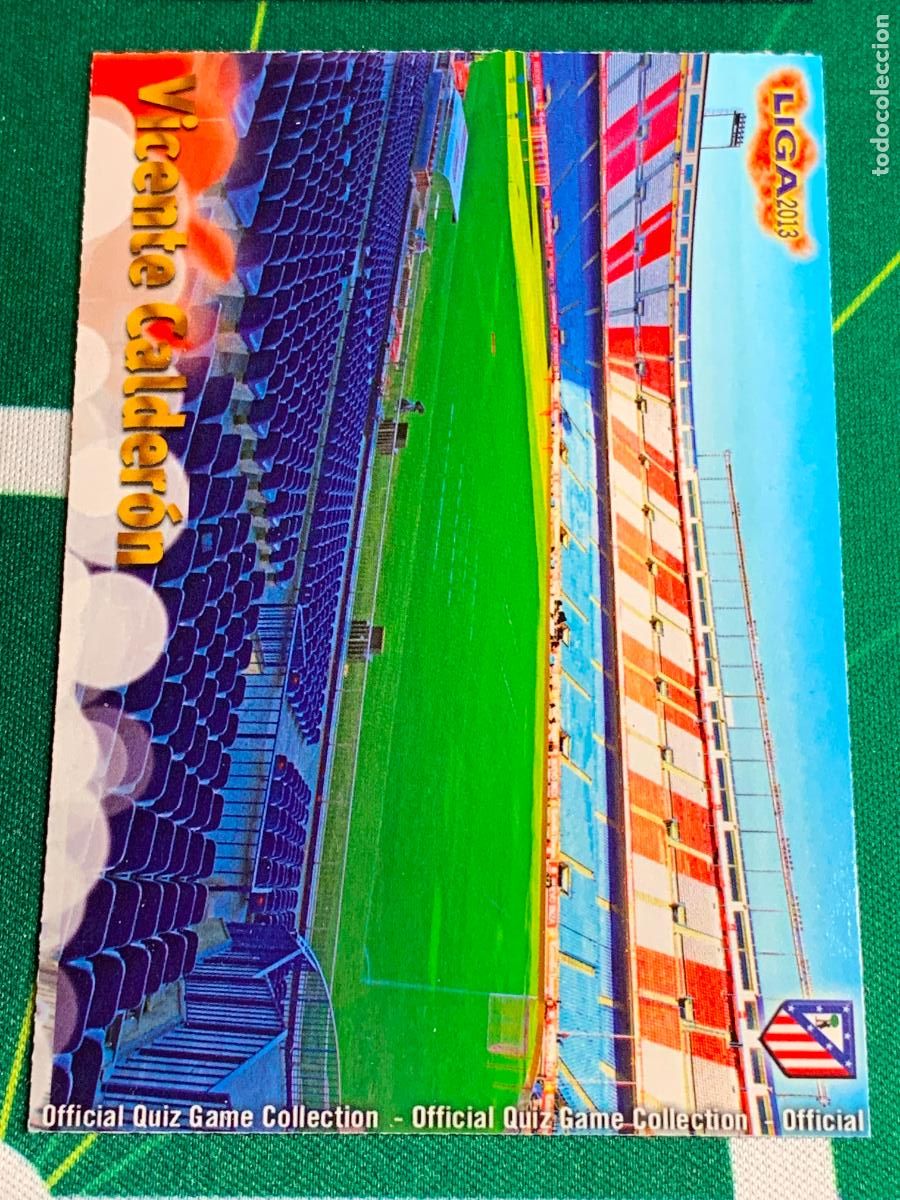 Cromos de f&uacute;tbol: 110 Vicente Calder&oacute;n Atletico Madrid Estadio MUNDICROMO LIGA FUTBOL QUIZ GAME 2012 2013 12 13