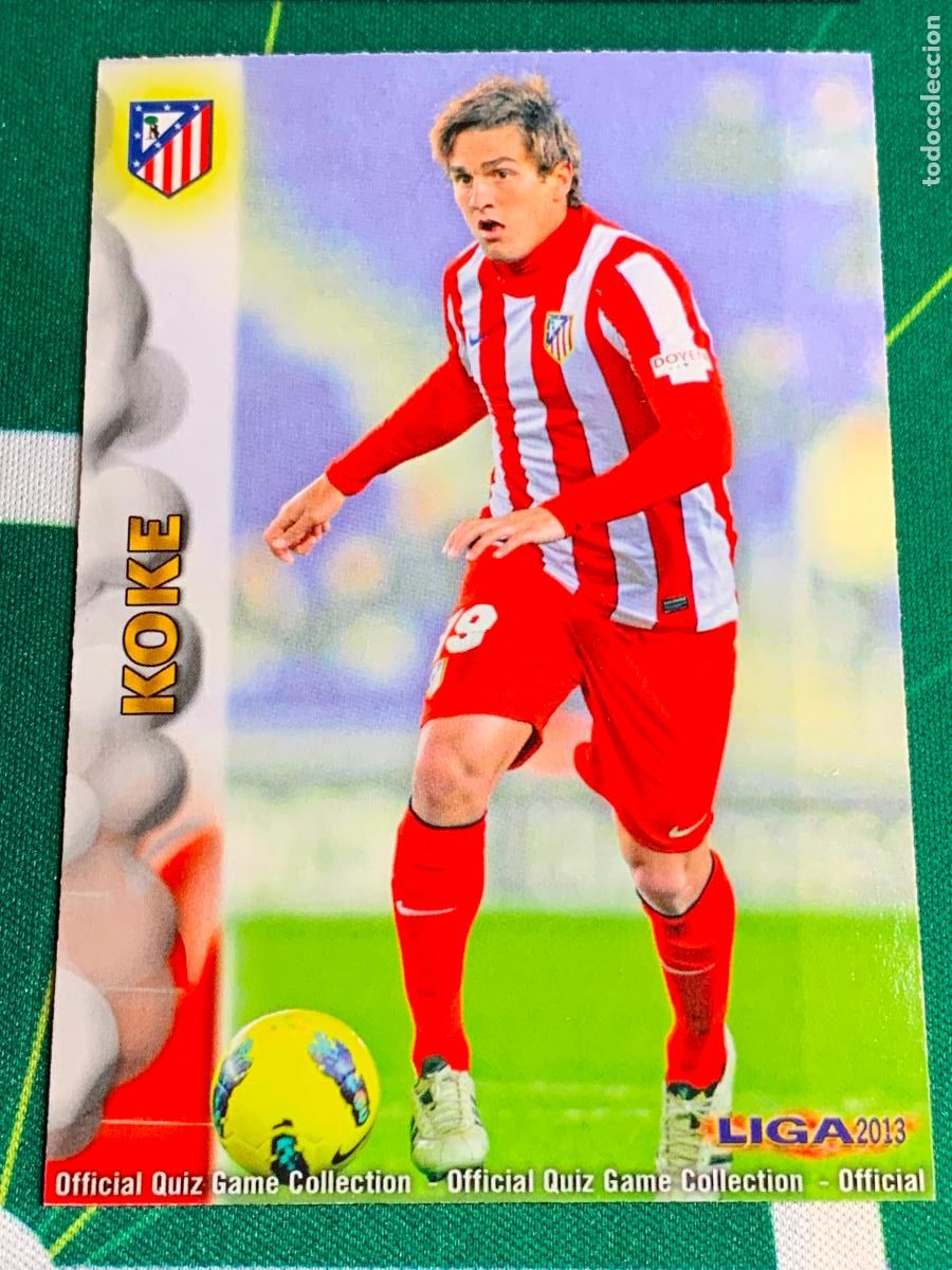 Cromos de f&uacute;tbol: 124 Koke Atletico Madrid Base card MUNDICROMO LIGA FUTBOL QUIZ GAME 2012 2013 12 13