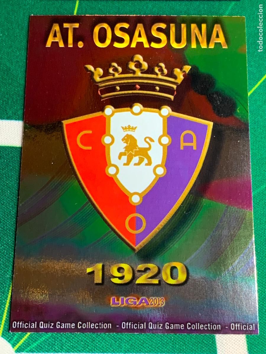 Cromos de f&uacute;tbol: 163 Escudo Osasuna Escudo MUNDICROMO LIGA FUTBOL QUIZ GAME 2012 2013 12 13