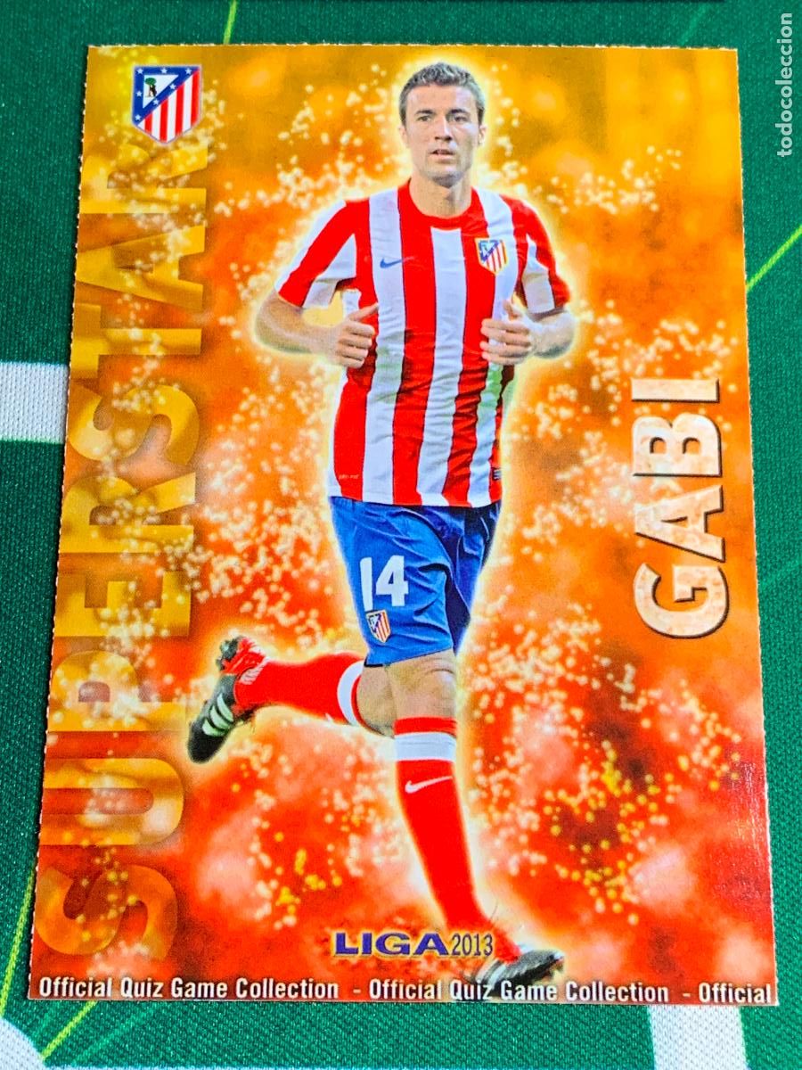 Cromos de f&uacute;tbol: 133 Gabi Atletico Madrid Superstar MUNDICROMO LIGA FUTBOL QUIZ GAME 2012 2013 12 13
