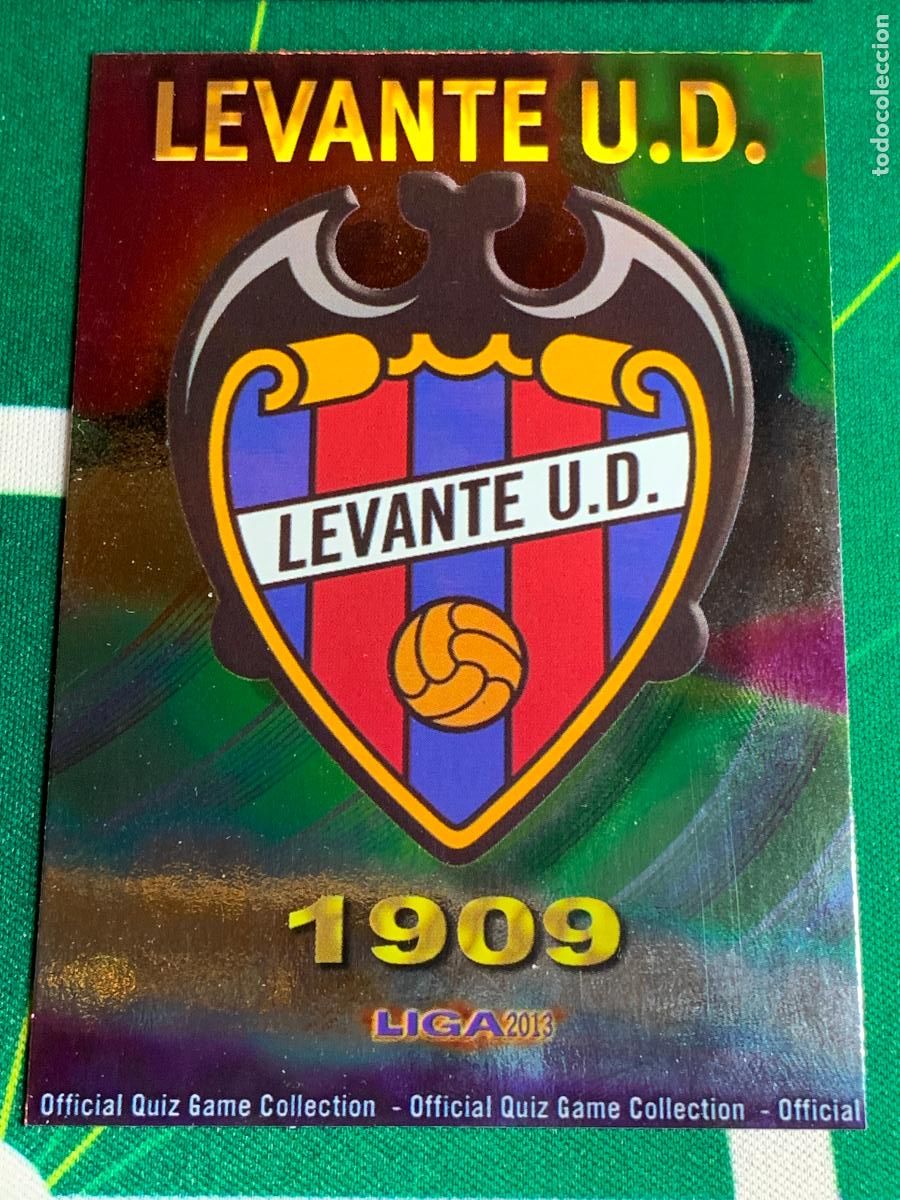 Cromos de f&uacute;tbol: 136 Escudo Levante Escudo MUNDICROMO LIGA FUTBOL QUIZ GAME 2012 2013 12 13