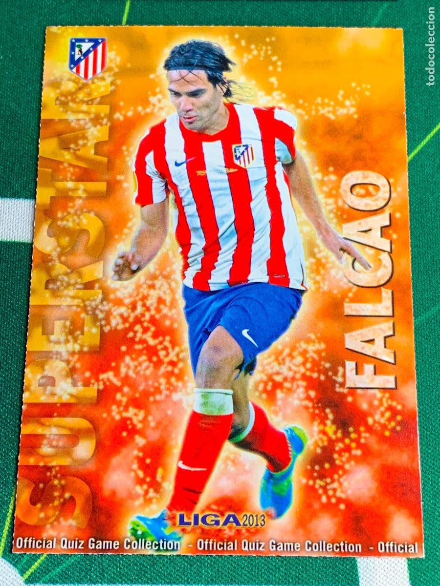 Cromos de f&uacute;tbol: 135 Falcao Atletico Madrid Superstar MUNDICROMO LIGA FUTBOL QUIZ GAME 2012 2013 12 13