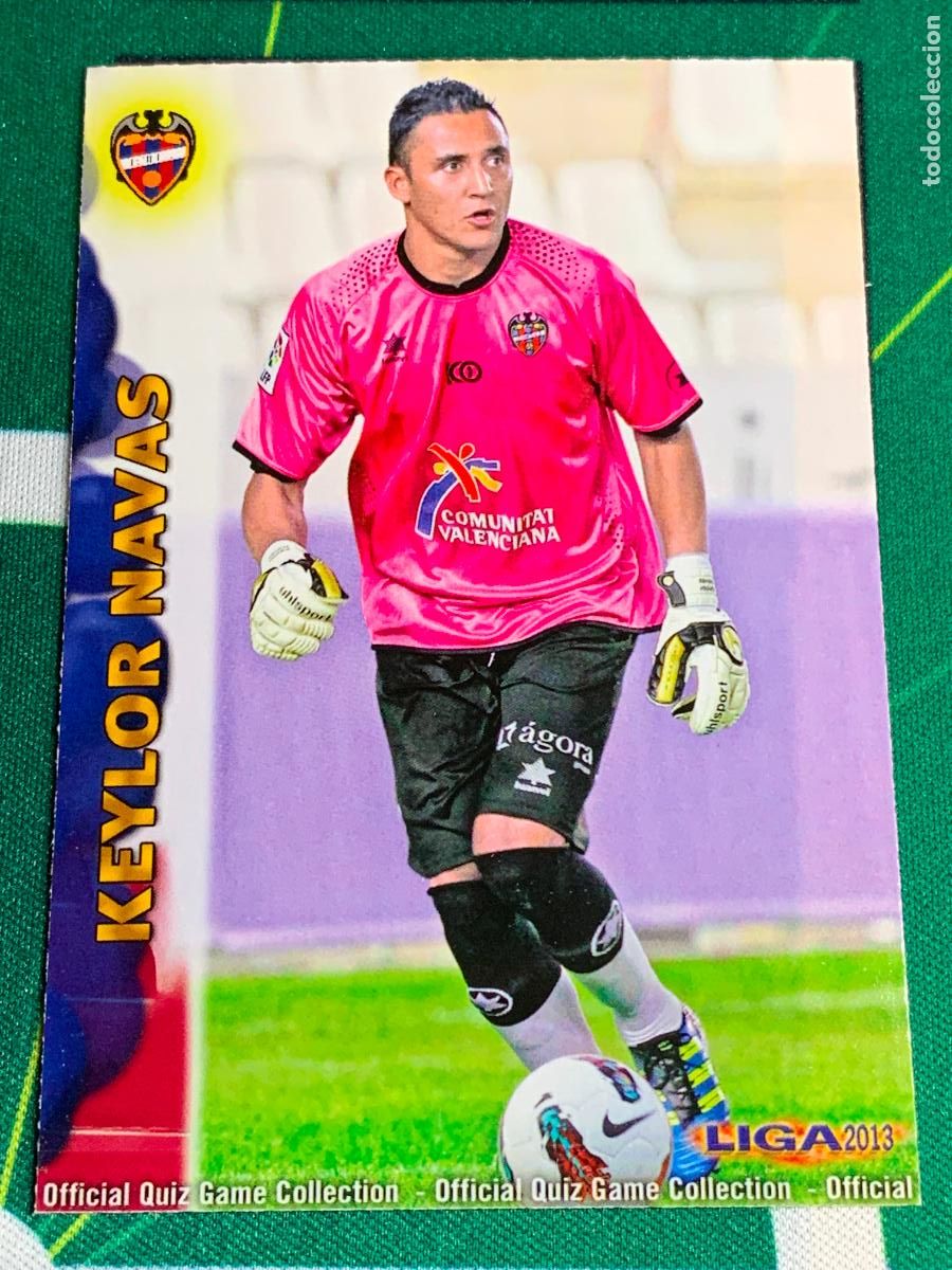 Cromos de f&uacute;tbol: 140 Keylor Navas Levante Base card MUNDICROMO LIGA FUTBOL QUIZ GAME 2012 2013 12 13