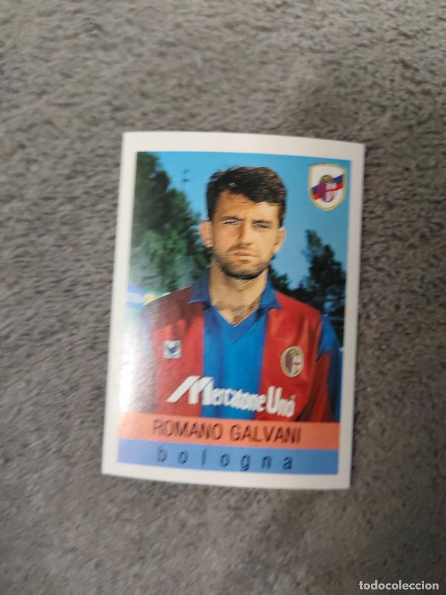 Cromos de f&uacute;tbol: 44 CALCIO 91 CALCIOFLASH ROMANO GALVANI BOLOGNA EUROFLASH 1990 90 1991 ITALIA NUEVO DE SOBRE
