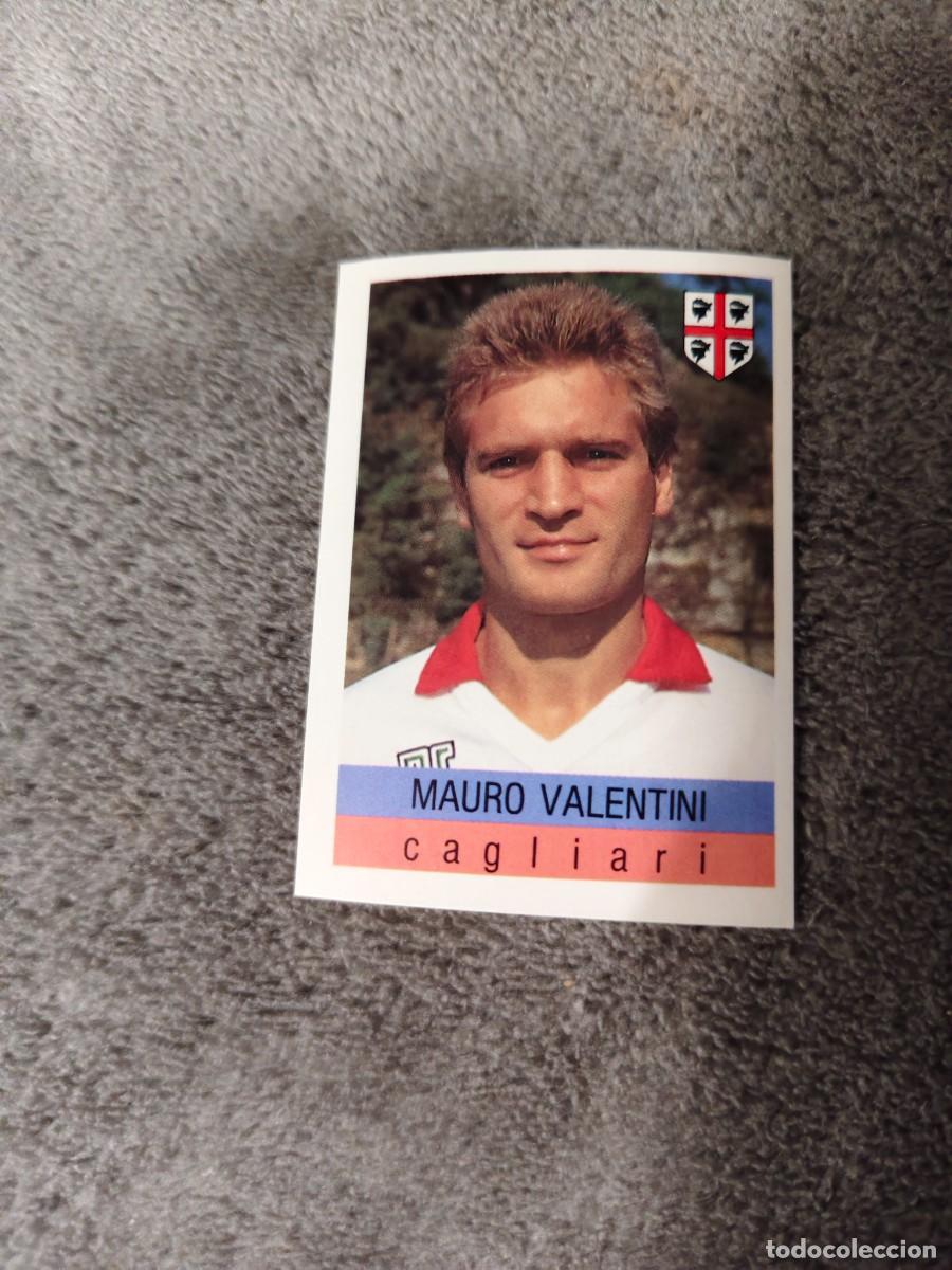 Cromos de f&uacute;tbol: 58 CALCIO 91 CALCIOFLASH MAURO VALENTINI CAGLIARI EUROFLASH 1990 90 1991 ITALIA NUEVO DE SOBRE