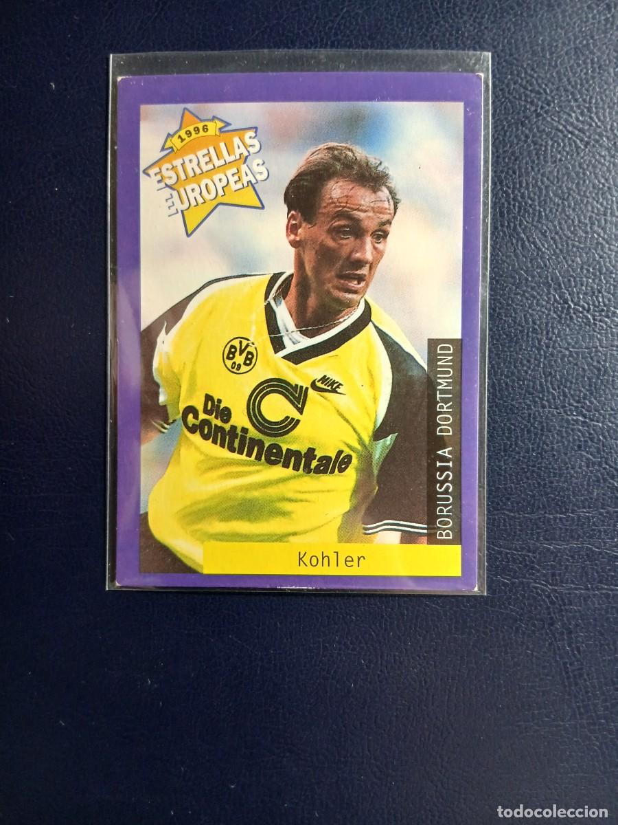 Cromos de f&uacute;tbol: 19 KOHLER BORUSSIA DORTMUND PANINI ESTRELLAS EUROPEAS 1996