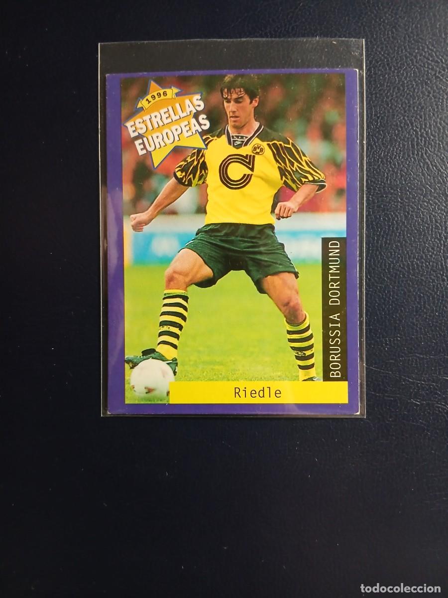 Cromos de f&uacute;tbol: 21 RIEDLE BORUSSIA DORTMUND PANINI ESTRELLAS EUROPEAS 1996