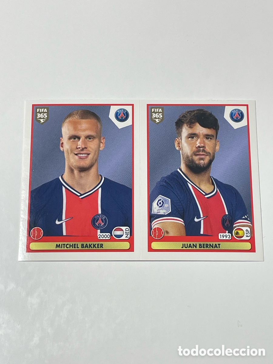 Cromos de f&uacute;tbol: Mitchel Bakker - Juan Bernat Paris Saint Germain Panini FIFA 365 20/21 #299