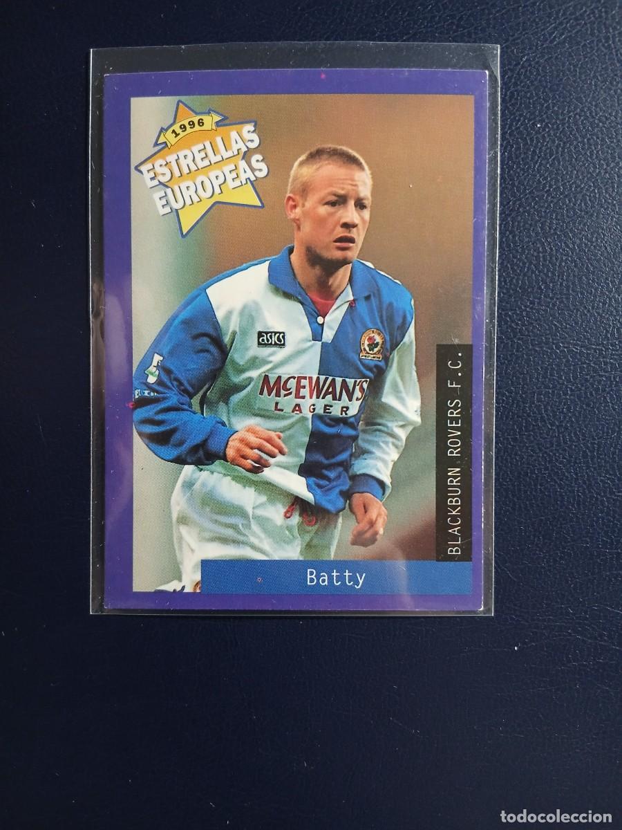 Cromos de f&uacute;tbol: 38 BATTY BLACKBURN ROVERS PANINI ESTRELLAS EUROPEAS 1996