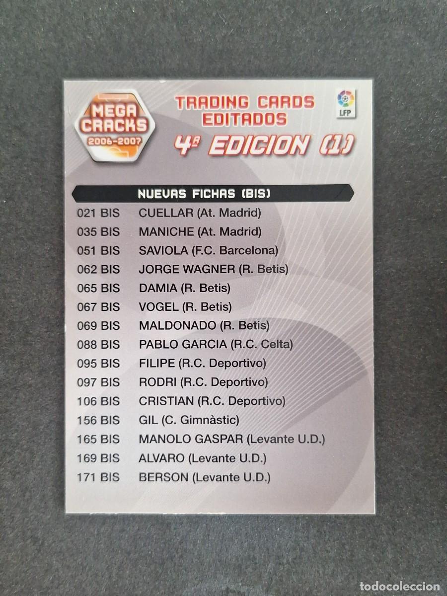 Cromos de f&uacute;tbol: L2 INDICE 4&ordf; EDICION (1) PANINI MEGACRACKS 2006 2007 06 07