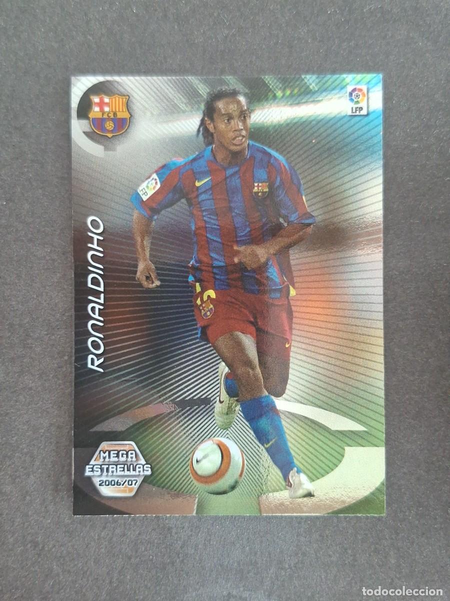 Cromos de f&uacute;tbol: L2 RONALDINHO F. C. BARCELONA MEGA ESTRELLAS 379 PANINI MEGACRACKS 2006 2007 06 07