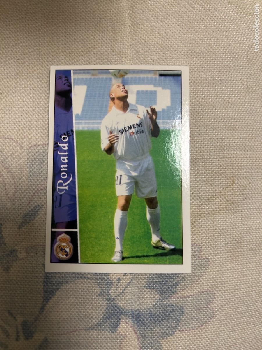 Cromos de f&uacute;tbol: RONALDO N&ordm; 76 NUEVO DE SOBRE MUNDICROMO 2002 2003 REAL MADRID ROOKIE