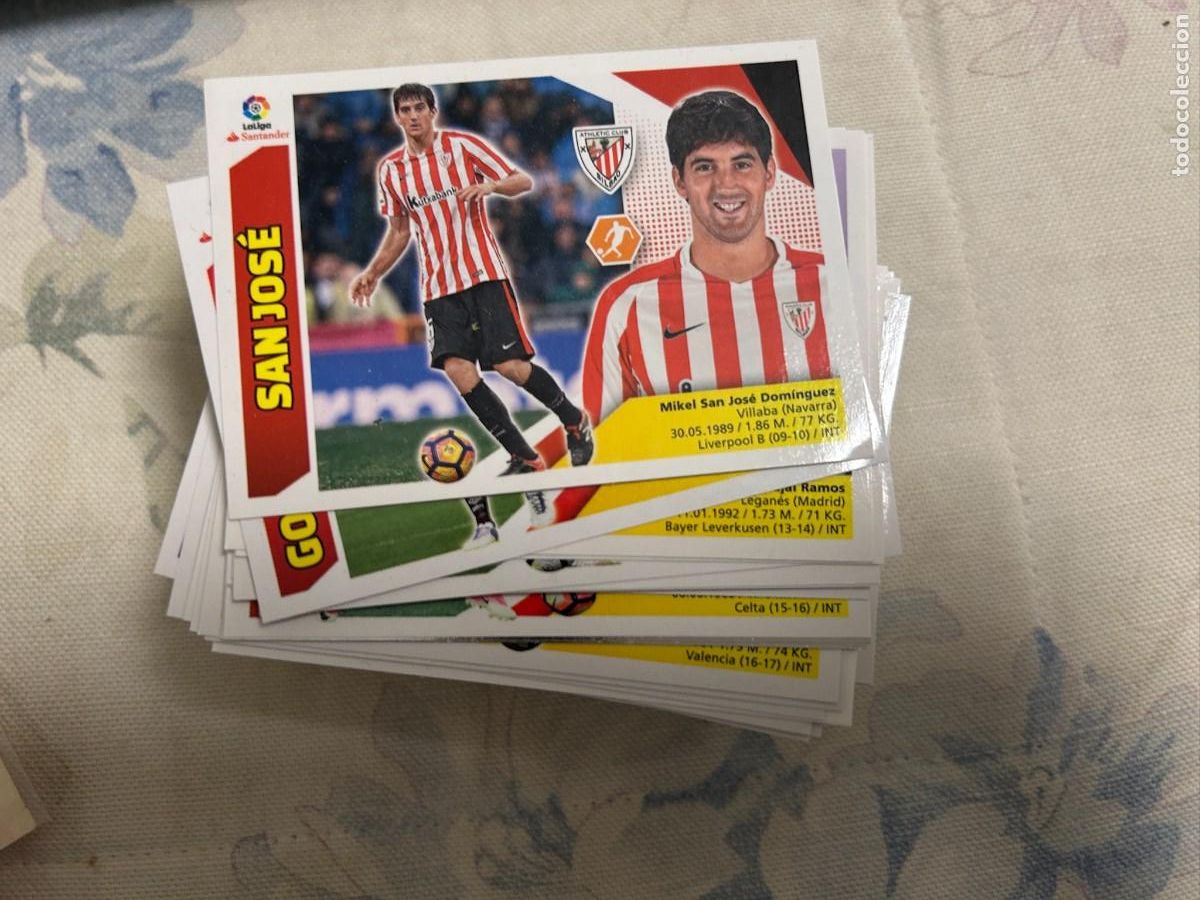 Cromos de f&uacute;tbol: ESTE 2017 2018 230 CROMOS NUEVOS SACADOS DE SOBRE