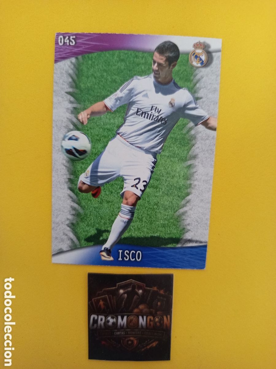 Cromos de f&uacute;tbol: ❇️ CROMO CARD ⚽ ISCO REAL MADRID 45 FICHAS LIGA QUIZ GAME 2014 13 14 2013 2014 MUNDICROMO ❇️