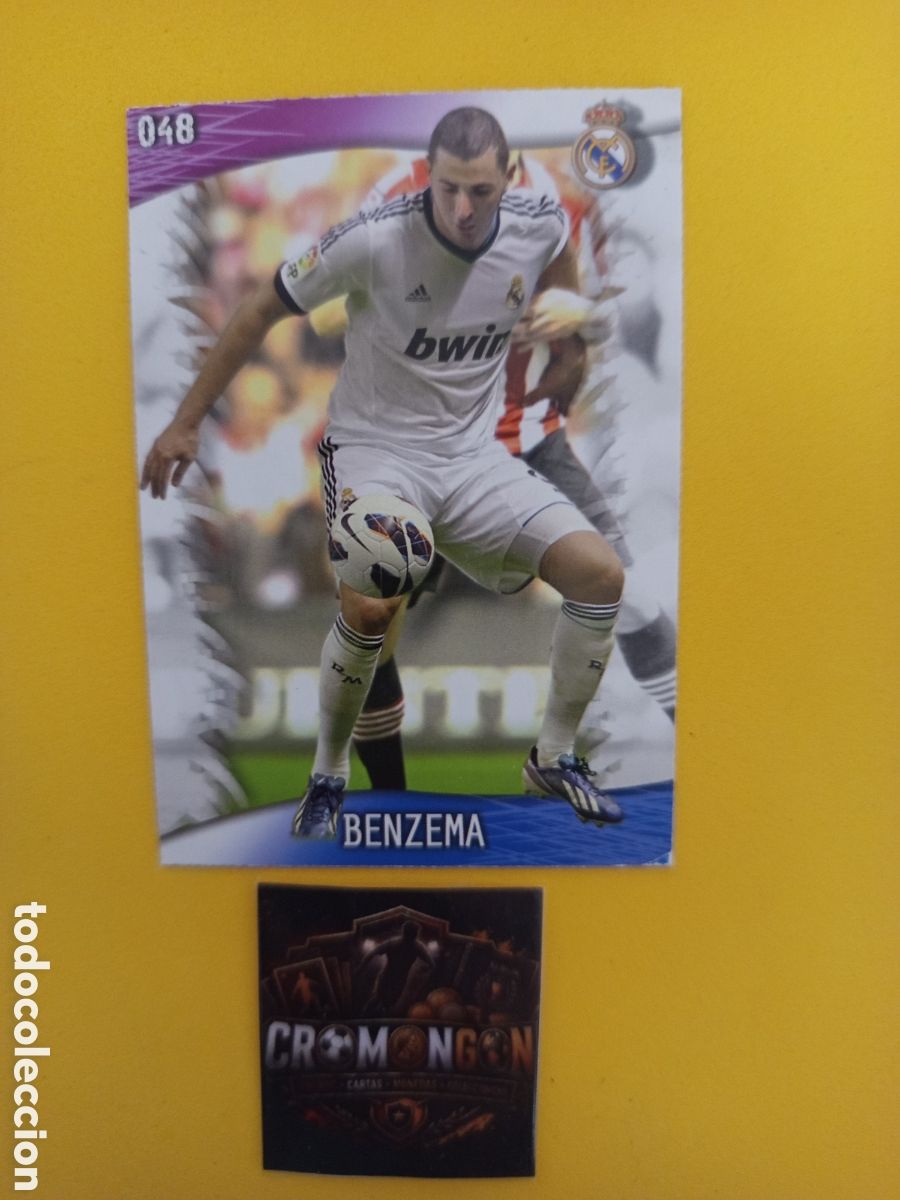 Cromos de f&uacute;tbol: ❇️ CROMO CARD ⚽ BENZEMA REAL MADRID 48 FICHAS LIGA QUIZ GAME 2014 13 14 2013 2014 MUNDICROMO ❇️