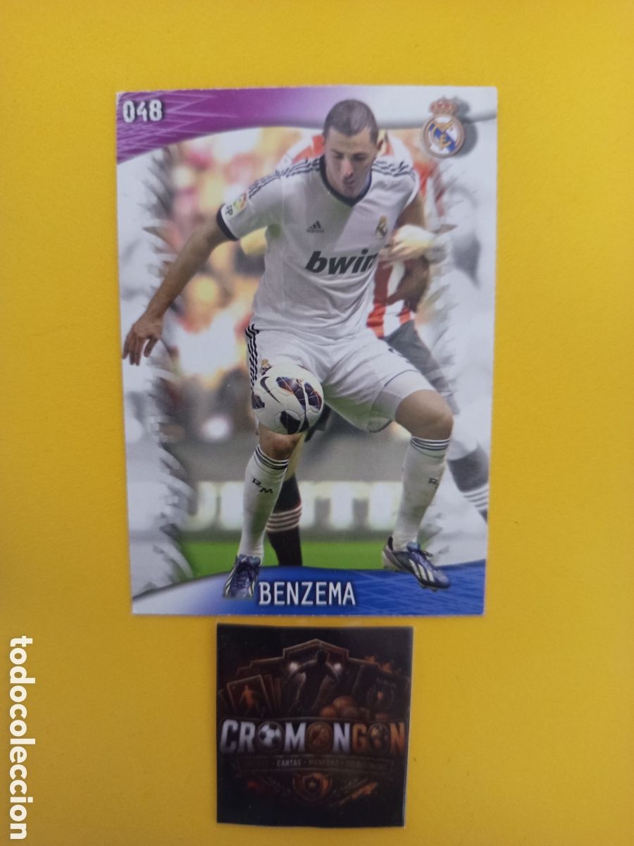 Cromos de f&uacute;tbol: ❇️ CROMO CARD ⚽ BENZEMA REAL MADRID 48 FICHAS LIGA QUIZ GAME 2014 13 14 2013 2014 MUNDICROMO ❇️