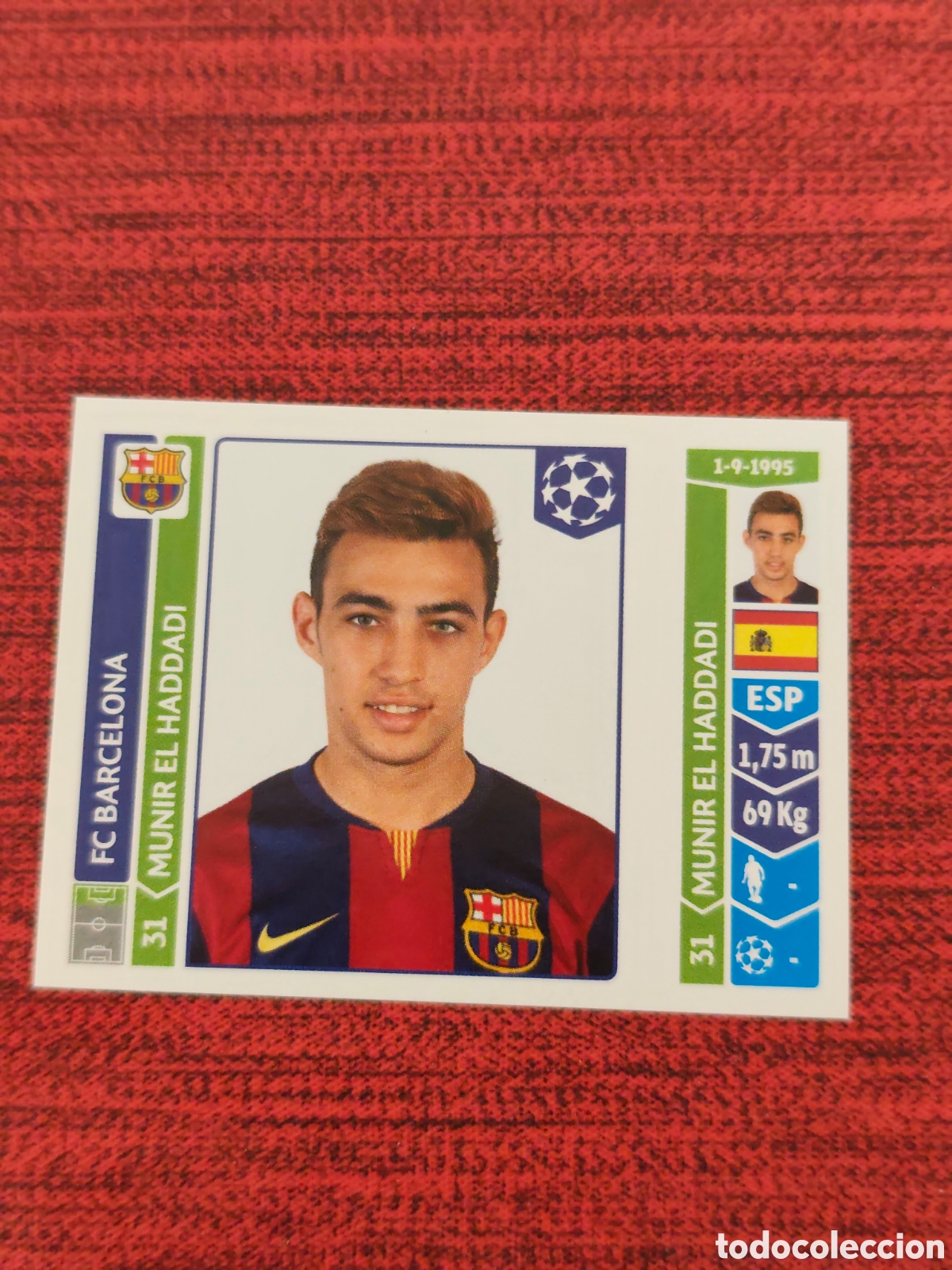 Cromos de f&uacute;tbol: 433 MUNIR FC BARCELONA UEFA CHAMPIONS LEAGUE 2014 2015 PANINI