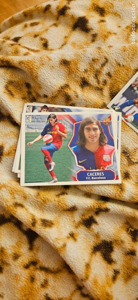 Cromos de f&uacute;tbol: este caceres barcelona 08 09 2008 2009 este sin pegar