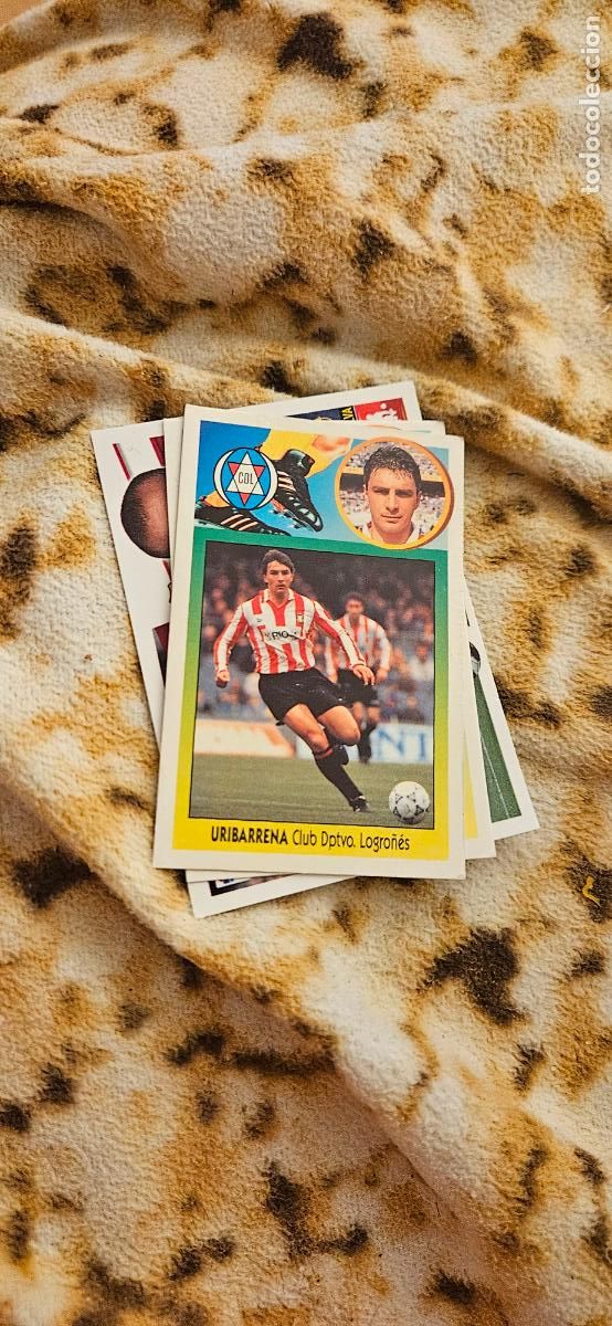 Cromos de f&uacute;tbol: este uribarrena logro&ntilde;es 1993 1994 93 94 despegado trading card