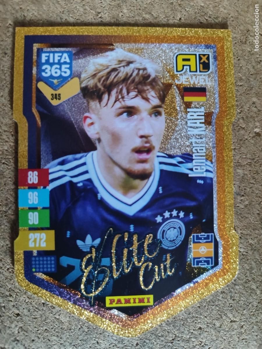 Cromos de f&uacute;tbol: ADRENALYN FIFA 365 2027 CARD ELITE CUT KARL ALEMANIA # 345 PANINI