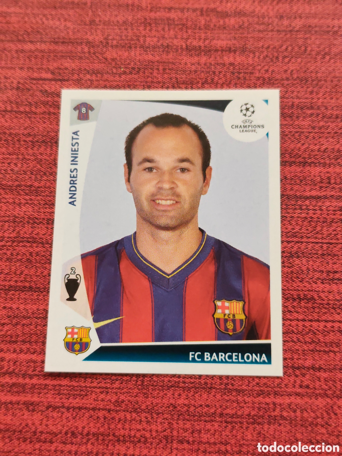 Cromos de f&uacute;tbol: 354 INIESTA FC BARCELONA UEFA CHAMPIONS LEAGUE 2009 2010 PANINI