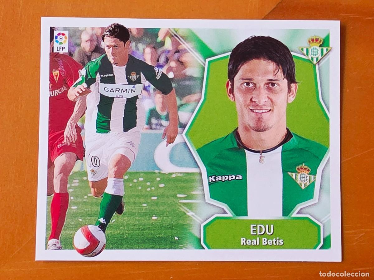 Cromos de f&uacute;tbol: Luis Eduardo Schmidt &rdquo; Edu &rdquo;, Real Betis, Panini Ediciones Liga Este 2008 2009 08 09, sin pegar