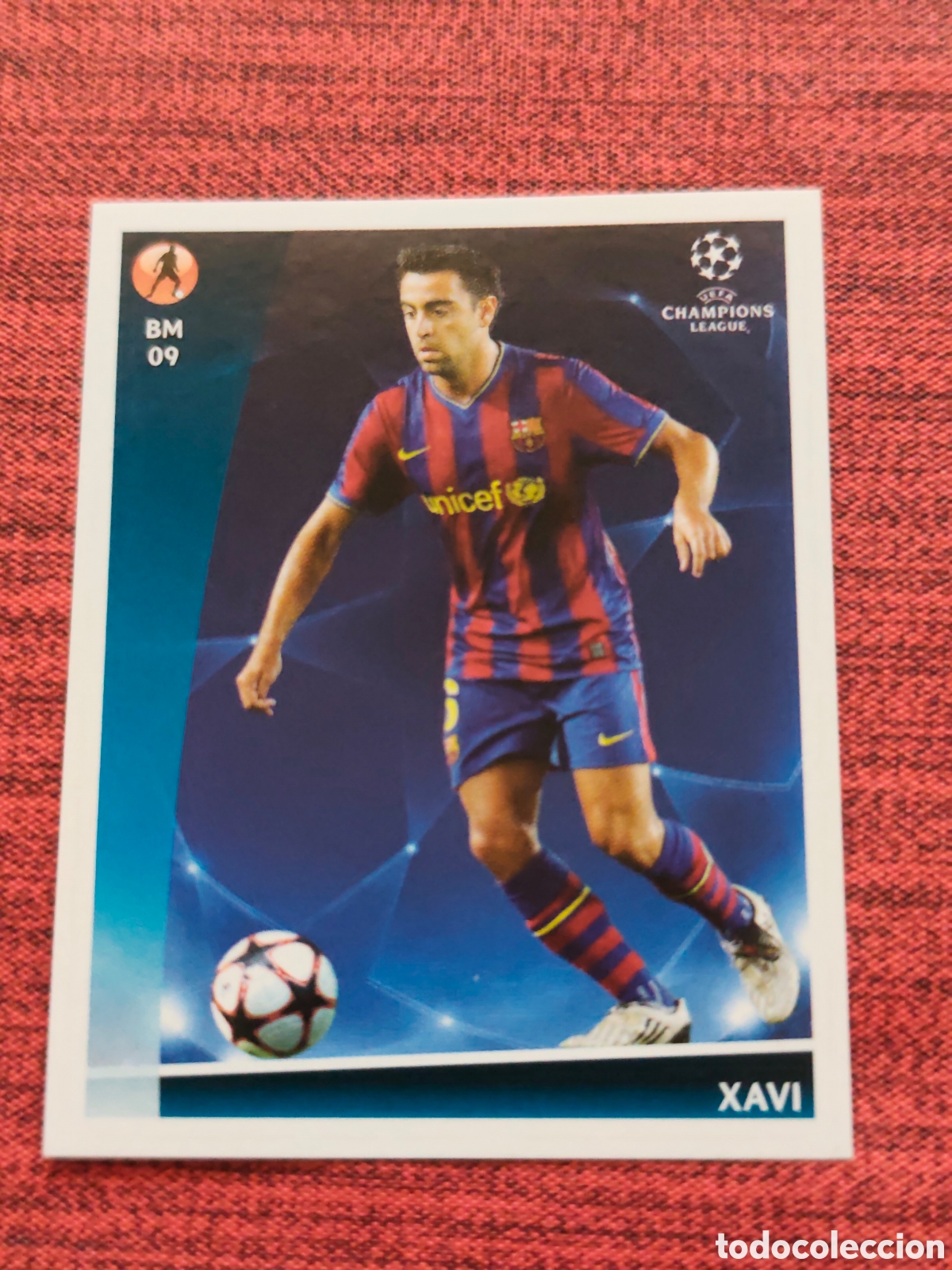 Cromos de f&uacute;tbol: 556 XAVI FC BARCELONA UEFA CHAMPIONS LEAGUE 2009 2010 PANINI